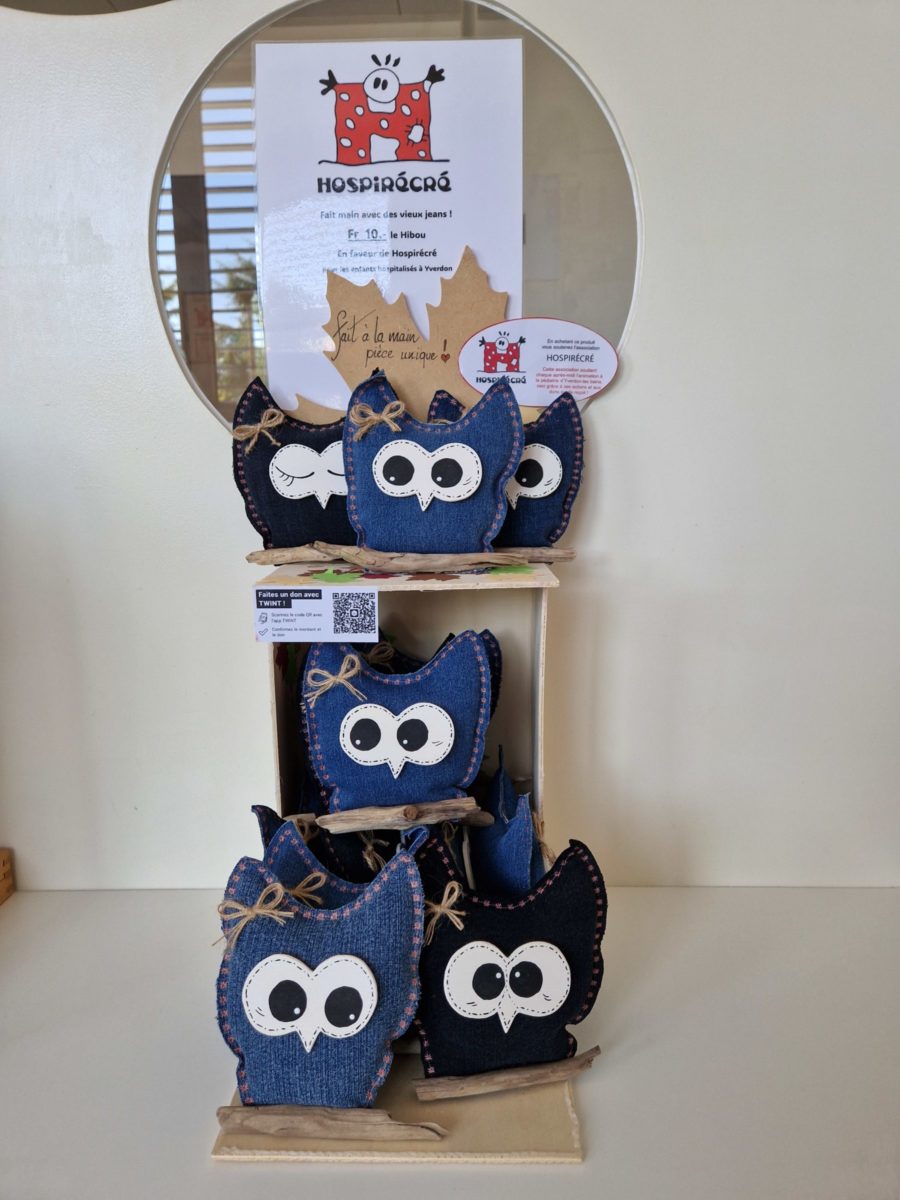 En vente à la réception de l’hôpital d’Yverdon-les-Bains